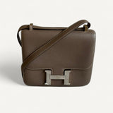 Bolsa Hermès Constance 22 Epsom Etoupe com Ferragens Palladium