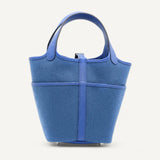 Bolsa Hermès Picotin 18 Cargo Bleu Egee/Bleu Royal com Ferragens Palladium