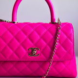 Bolsa Chanel Tiracolo Classic Top Handle Rosa