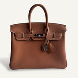 Bolsa Hermès Birkin 25 Togo Gold com Ferragens Palladium