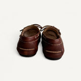 Mocassim Miu Miu Boat Shoes Em Couro Marrom Branqueado