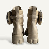 Bota Prada Monolith Re-Nylon Off-White