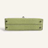 Bolsa Hermès Mini Kelly Alligator Matte Jaune Bourgeon com Ferragens Palladium
