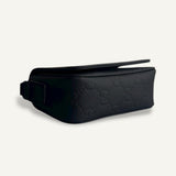 Bolsa Gucci Rubber-Effect Mini Messenger Bag Preta