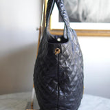 Bolsa Saint Laurent Maxi Icare Couro Tote Preta