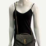 Bolsa Saint Laurent Lou Lou Suede Verde
