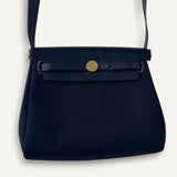 Bolsa Hermès Mini Herbag Bleu Indigo com Ferragens Gold