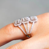 Anel Diamantes 4 Fios P4,7 -  1,28CT