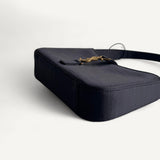 Bolsa Saint Laurent Le 5 à 7 Mini Preta com Ferragens Douradas