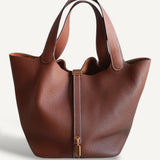 Bolsa Hermès Picotin 22 Clemence Gold com Ferragens Douradas