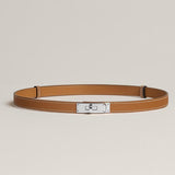 Cinto Hermès Kelly Epsom Gold com Ferragens Palladium