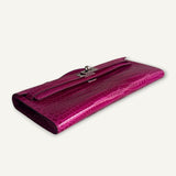 Bolsa  Hermès Kelly Cut Croco Shiny Rose Scheherazade com Ferragens Palladium