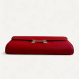 Bolsa Hermés Constance To Go Rouge Radieux com Ferragens Palladium