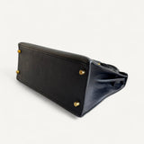 Bolsa Hermès Kelly 28 Epsom Noir com Ferragens Gold