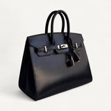 Bolsa Hermès Birkin 25 Calf Box Noir com Ferragens Palladium