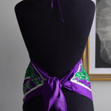 Blusa Valentino Scarf-Print Seda Halterneck