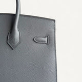 Bolsa Hermès Birkin 25 Epsom Sellier Gris Mouette com Ferragens Palladium