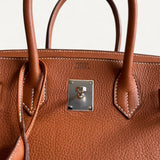 Bolsa Hermès Birkin 30 Barenia com Ferragens Palladium