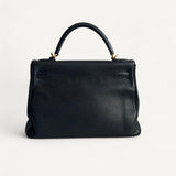 Bolsa Hermés Kelly 32 Togo Noir com Ferragens Gold