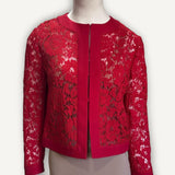 Casaco Valentino Renda Vermelho