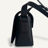 Bolsa Gucci Rubber-Effect Mini Messenger Bag Preta