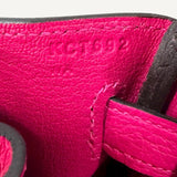Bolsa Hermès Birkin 25 Togo Rose Mexico com Ferragens Palladium