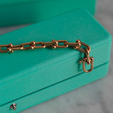 Pulseira Tiffany Elos Grandes em Ouro Amarelo