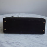 Bolsa Hermès Kelly 32 Taurillon Noir com Ferragens Gold