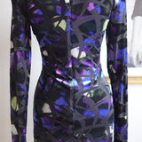 Vestido Rotate Birger Christensen Floral Velvet Flounce Maxi Dress