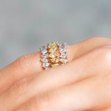 Anel Diamantes Amarelos Fios Formas P6,1 - 1,61CT