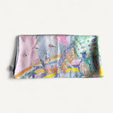 Lenço Hermès em Seda Les Folies du Faubourg Rose| Bleu | Vert