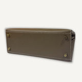 Bolsa Hermès Kelly 25 Etoupe Epsom Sellier com Ferragens Gold