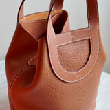 Bolsa Hermès In the Loop Togo Gold  com Ferragens Gold