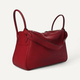 Bolsa Hermès Lindy 30 Rouge Cou com Ferragens Palladium