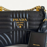 Bolsa Prada Diagramme Medium Flap Preta
