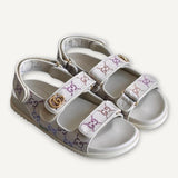 Sandália Gucci Slide GG Crystal