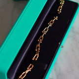 Pulseira Tiffany Elos Grandes em Ouro Amarelo