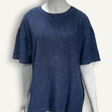 Camiseta Christian Dior Oblique Azul Brocada