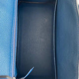 Bolsa Hermès Birkin 25 Epsom Bicolor Bleu Prusse/Noir com Ferragens Palladium