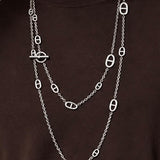 Colar Hermès Farandole 120cm em Prata 925/1000