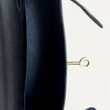 Bolsa Hermès Mini Kelly Chevre Bleu de Minuit|Bleu Electrique com Ferragens Gold