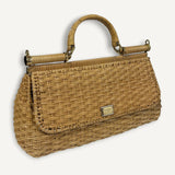 Bolsa Dolce & Gabbana Sicily Medium em Ráfia