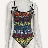 Maiô Chanel Jersey Strench Multicolor Coco Beach ss26