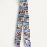 Twilly Hermès Hermes Story Blue Pale Rose Vert Scarf