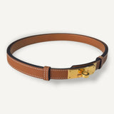 Cinto Hermès Kelly Belt Epsom Gold com Ferragens Gold