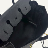 Bolsa Hermès Birkin 35 Epsom Noir com Ferragens Gold