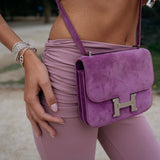 Bolsa Hermès Constance 18 Doblis Violet Clair com Ferragens Palladium