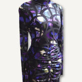 Vestido Rotate Birger Christensen Floral Velvet Flounce Maxi Dress