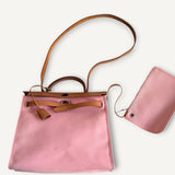 Bolsa Hermès Herbag Zip 31 satchel Com ferragens Palladium