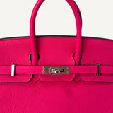 Bolsa Hermès Birkin 25 Togo Rose Mexico com Ferragens Palladium